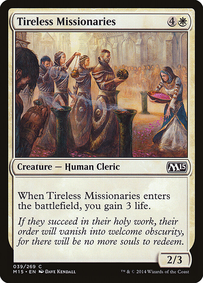 Tireless Missionaries card front