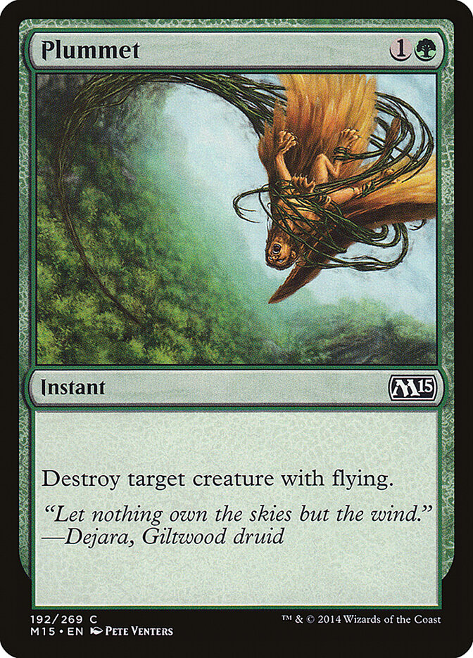 Plummet card front