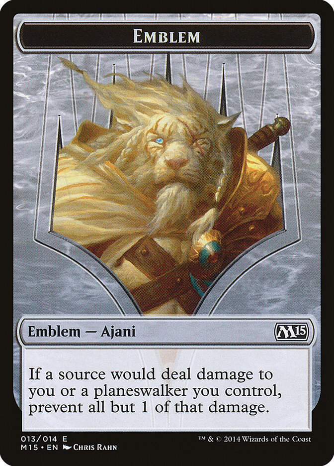 Ajani Steadfast Emblem card front