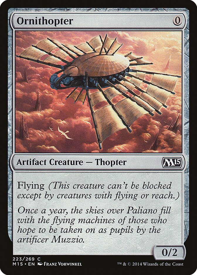 Ornithopter card front