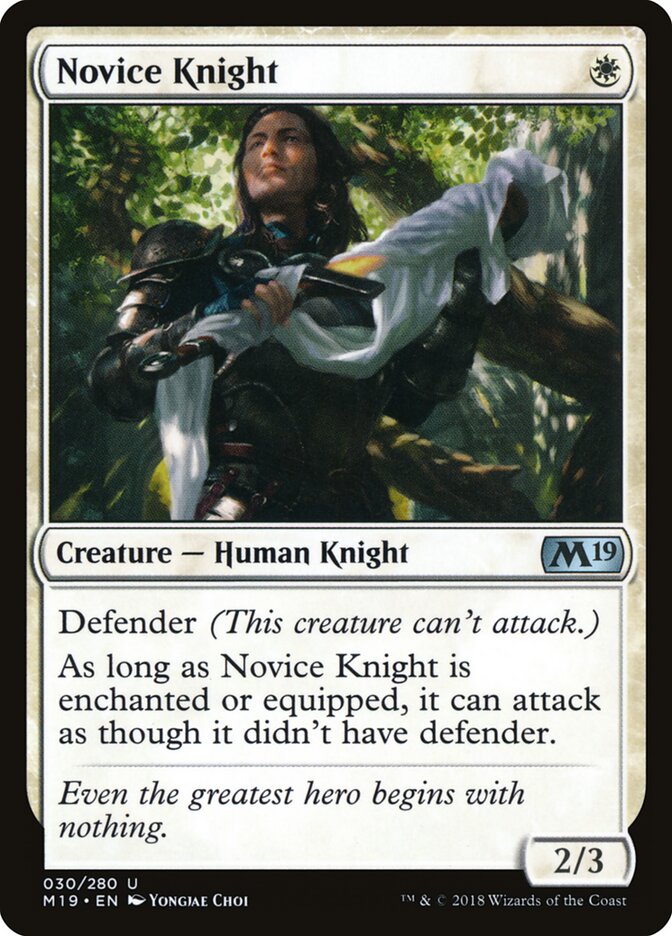 Novice Knight card front