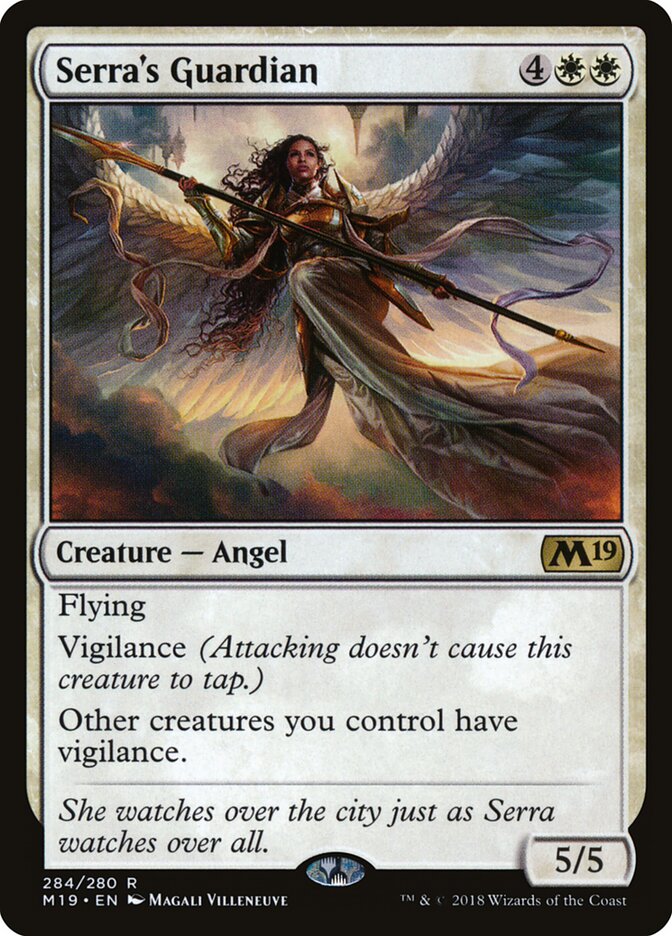 Serra's Guardian card front