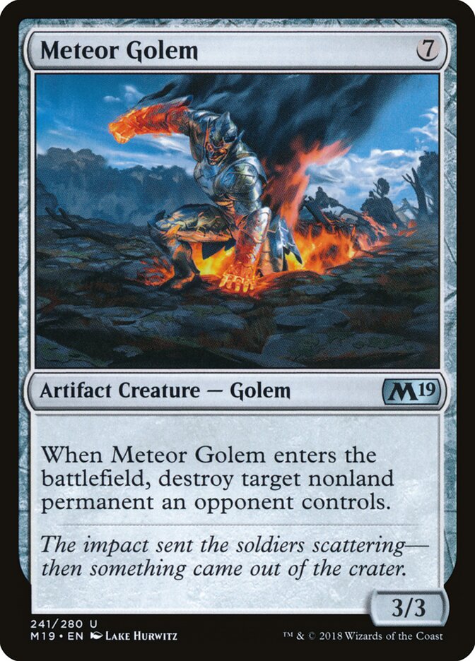 Meteor Golem card front