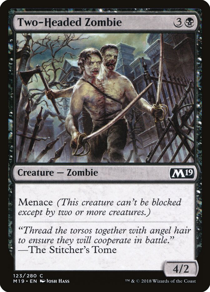 Two-Headed Zombie card front