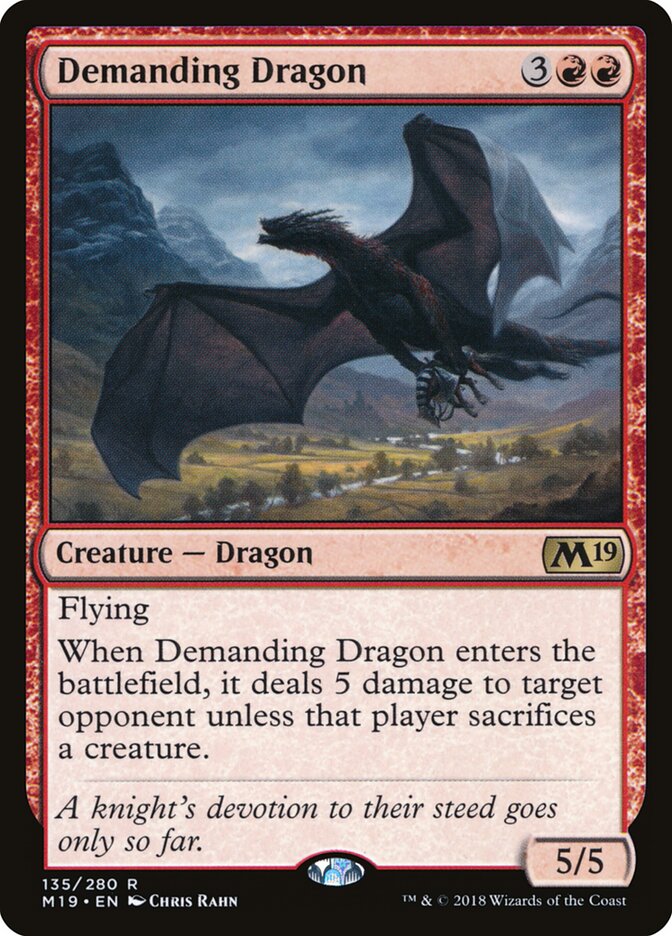 Demanding Dragon card front