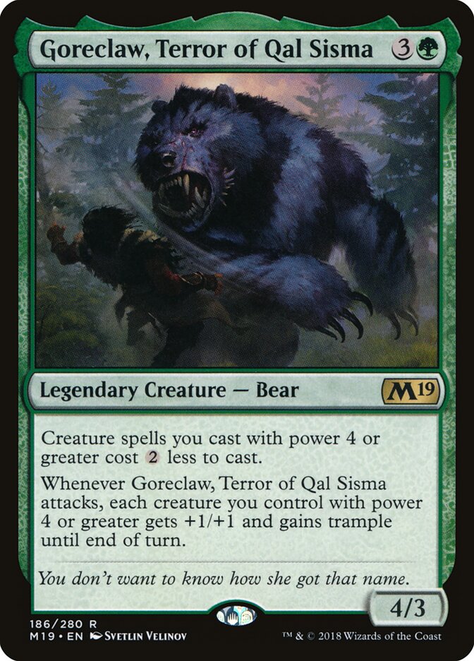 Goreclaw, Terror of Qal Sisma card front