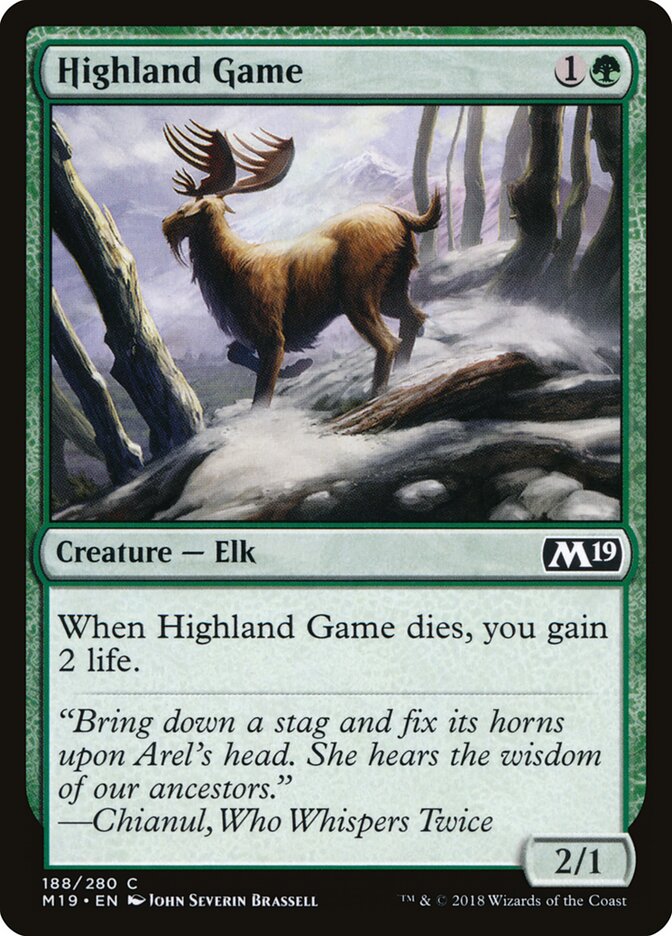 Highland Game card front