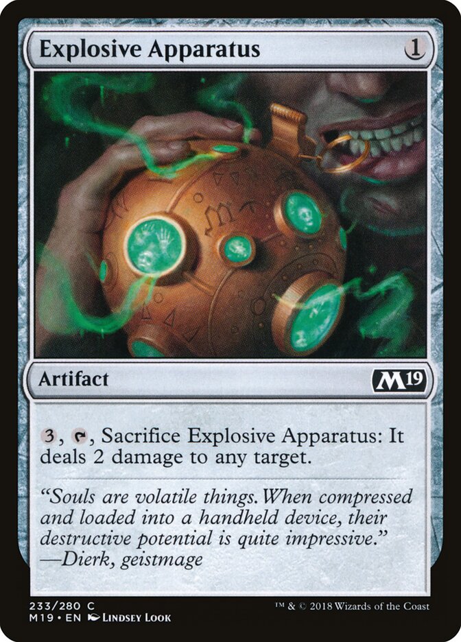 Explosive Apparatus card front