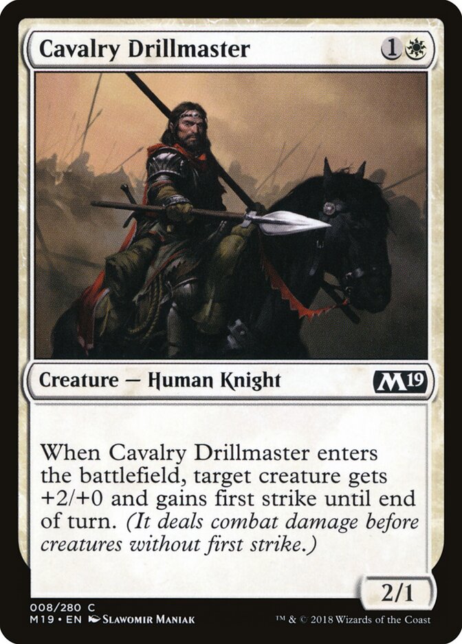 Cavalry Drillmaster card front