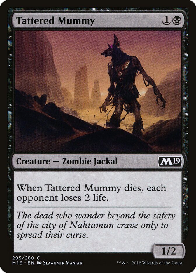 Tattered Mummy card front