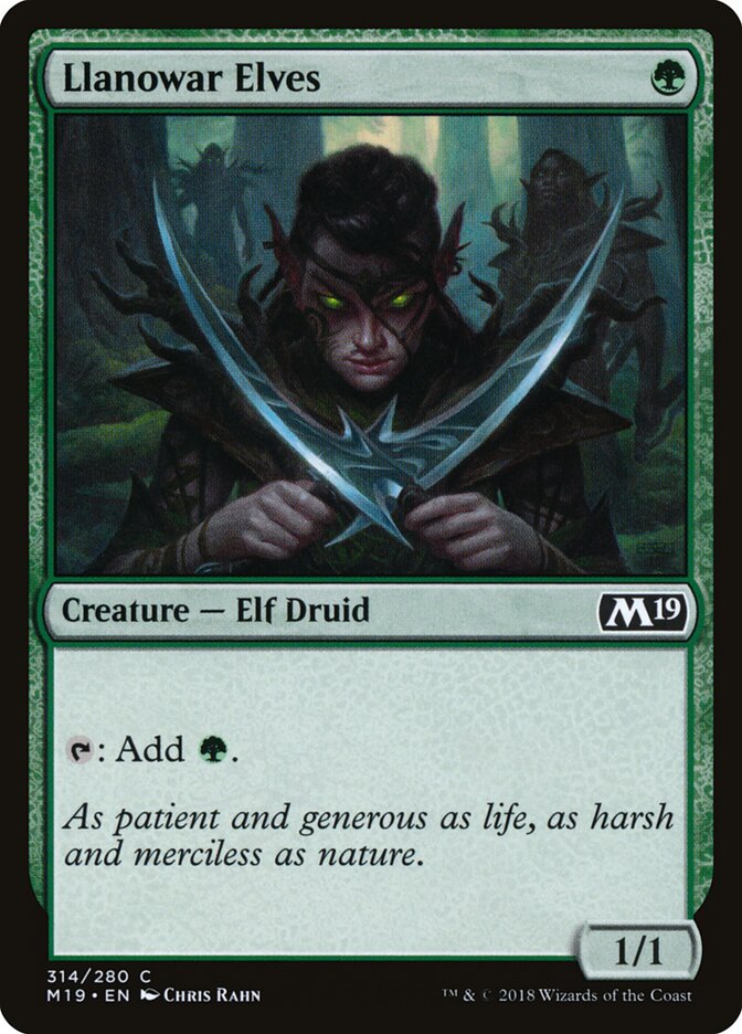 Llanowar Elves card front