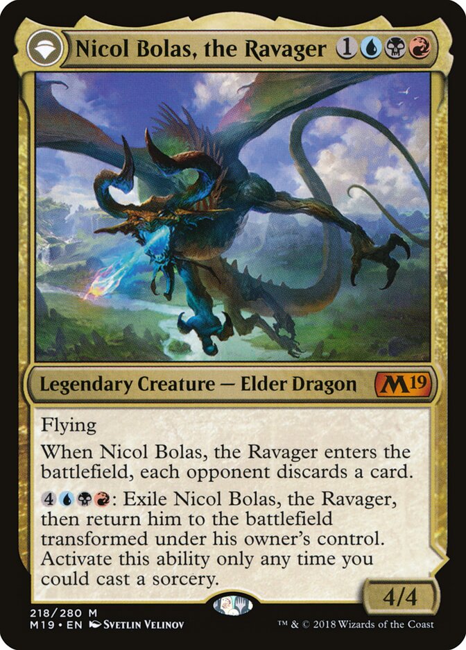 Nicol Bolas, the Ravager card front