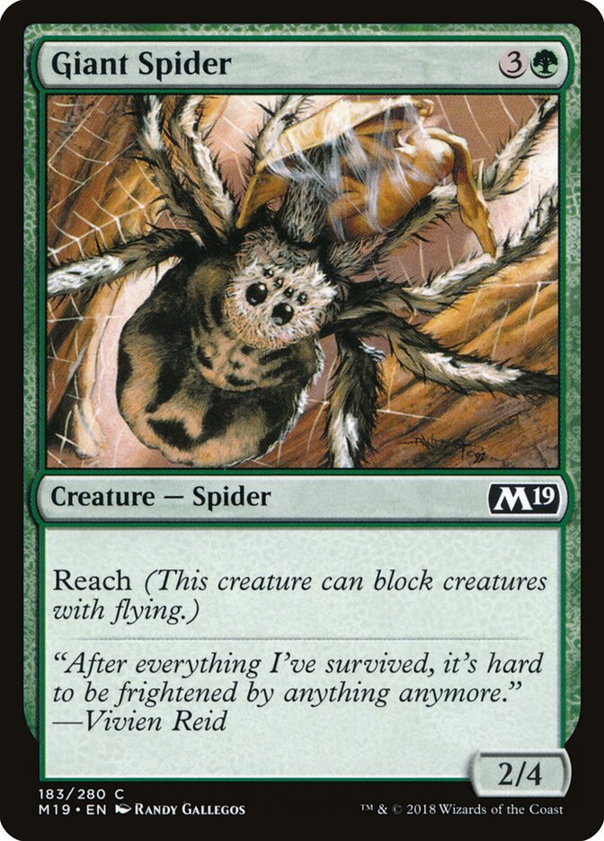 Giant Spider card front