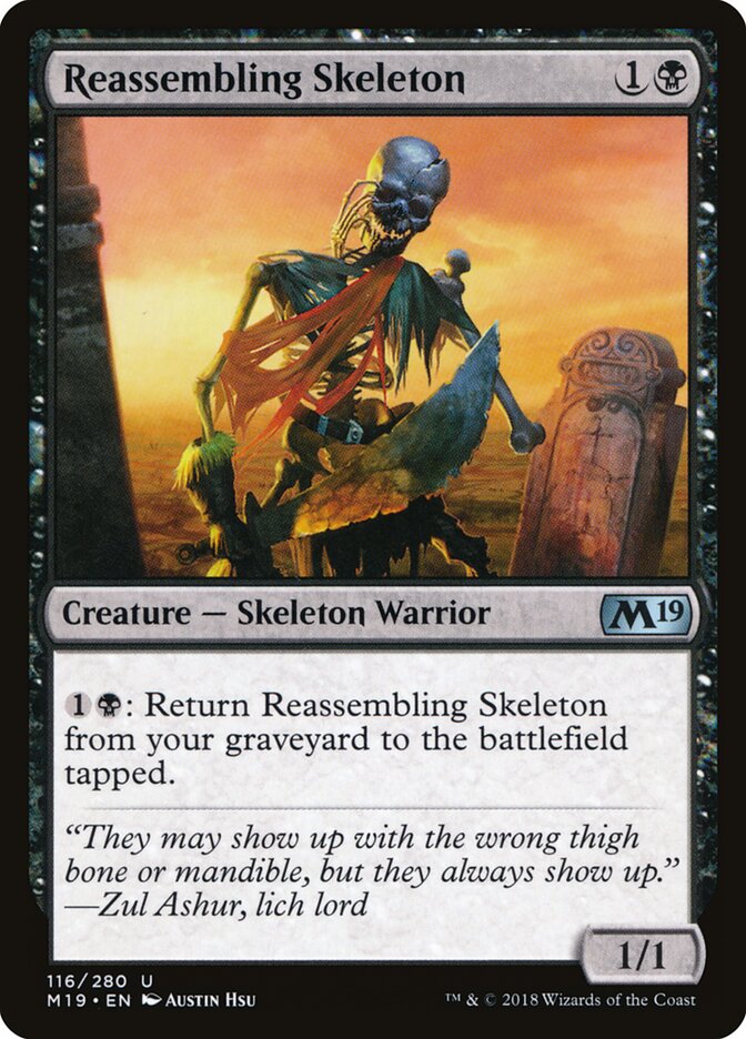 Reassembling Skeleton card front