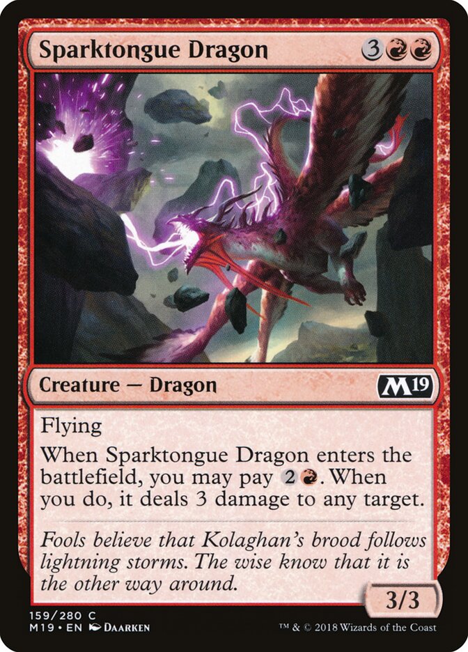 Sparktongue Dragon card front