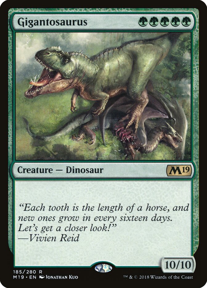 Gigantosaurus card front