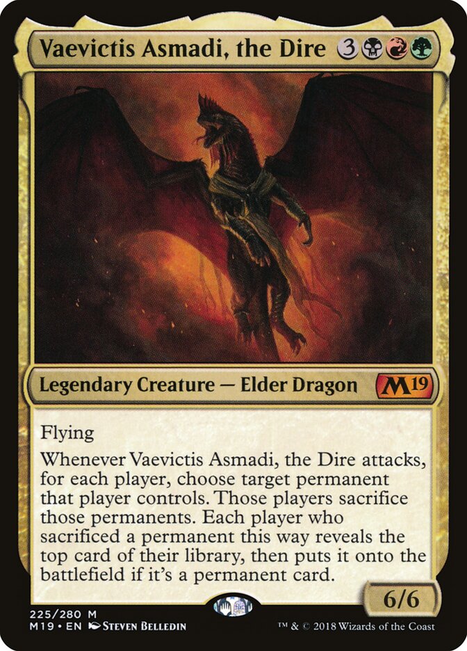 Vaevictis Asmadi, the Dire card front