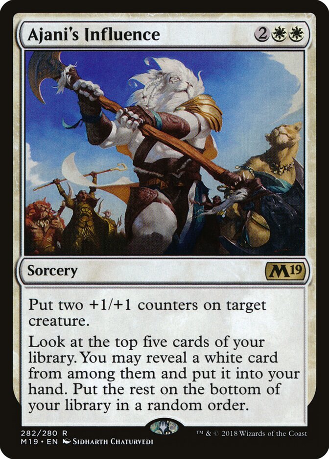 Ajani's Influence card front