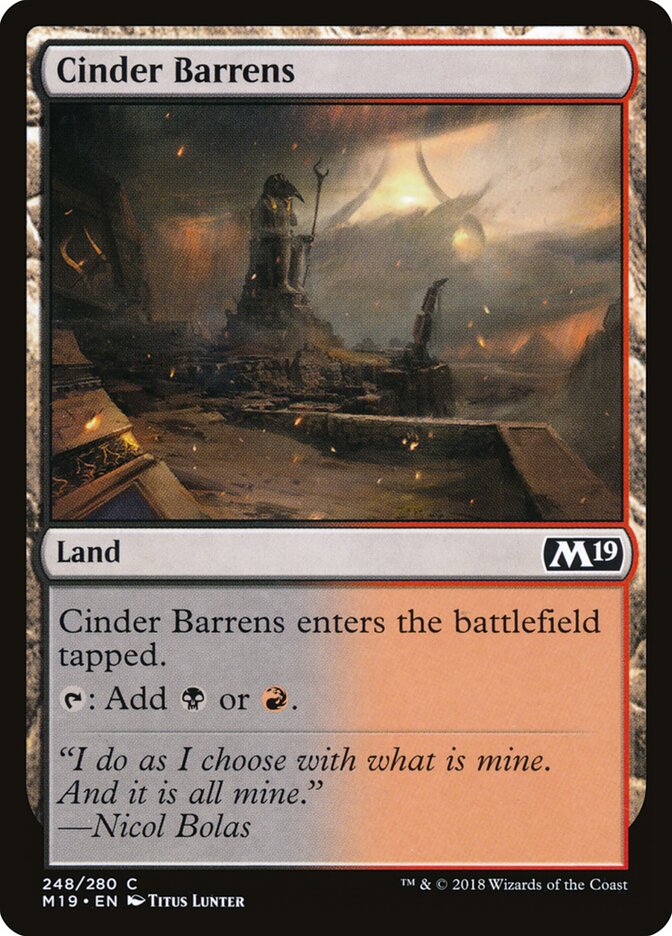 Cinder Barrens card front