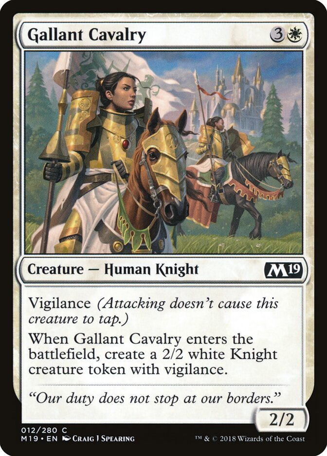 Gallant Cavalry card front