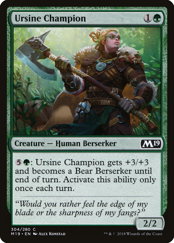 Ursine Champion card front