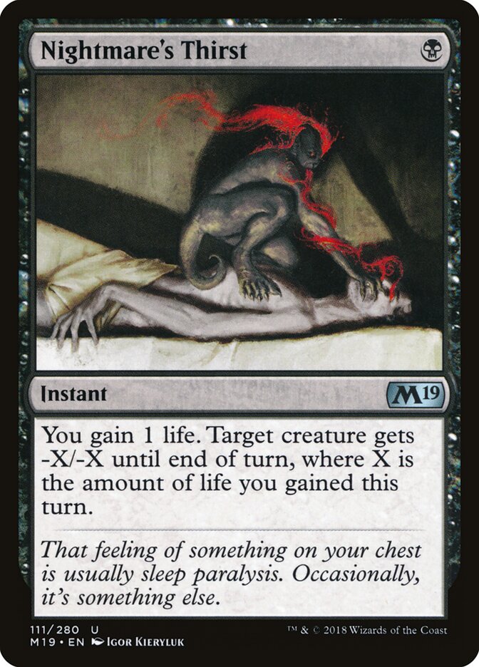 Nightmare's Thirst card front