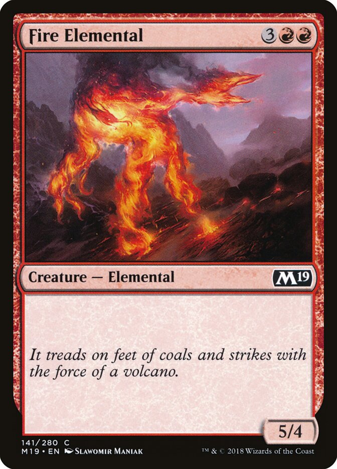 Fire Elemental card front