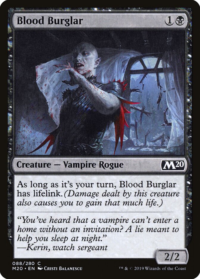 Blood Burglar card front