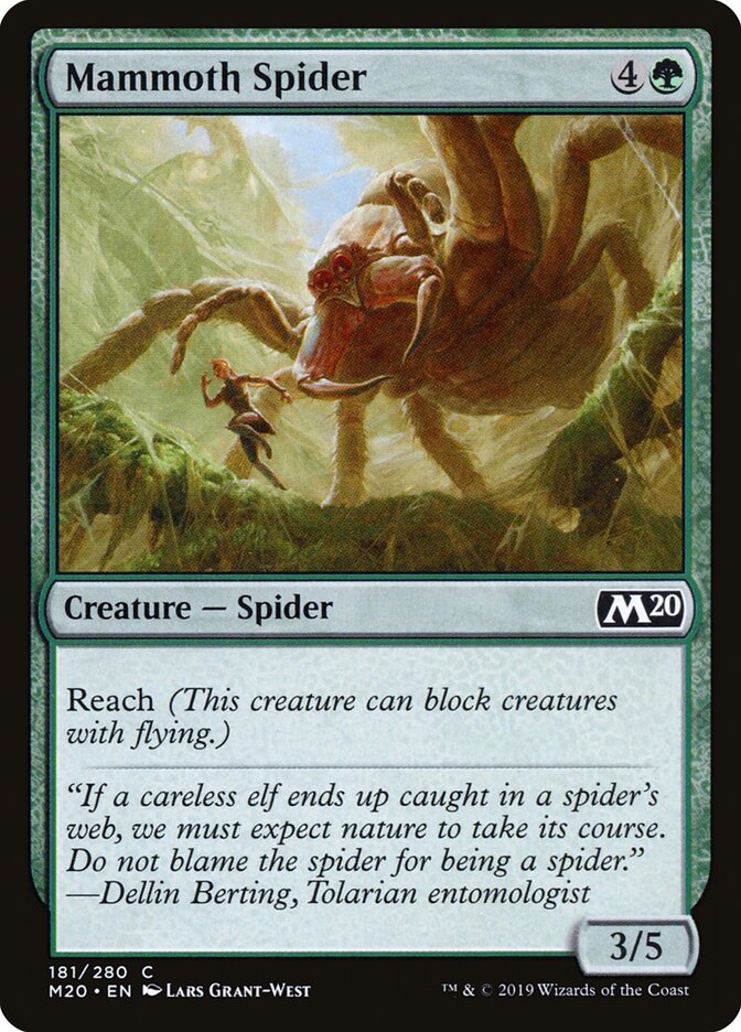 Mammoth Spider card front