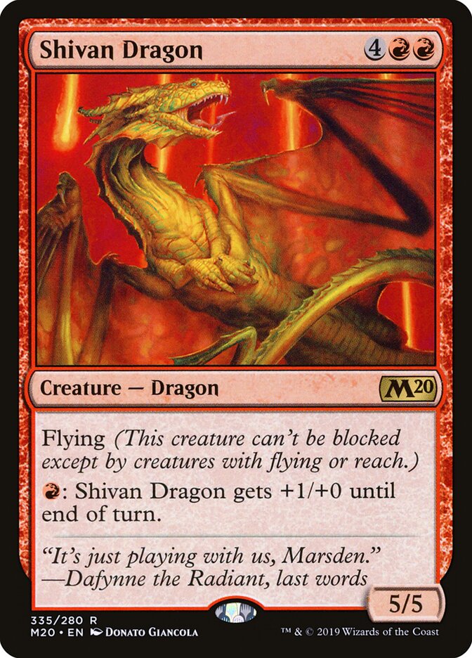 Shivan Dragon card front