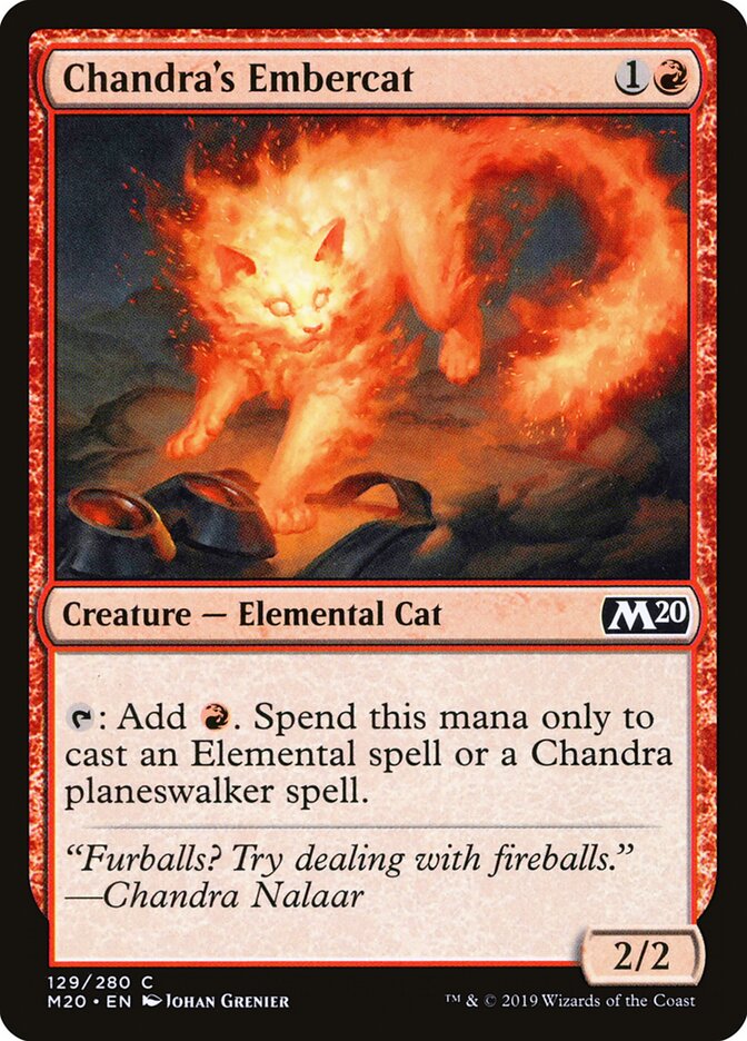 Chandra's Embercat card front