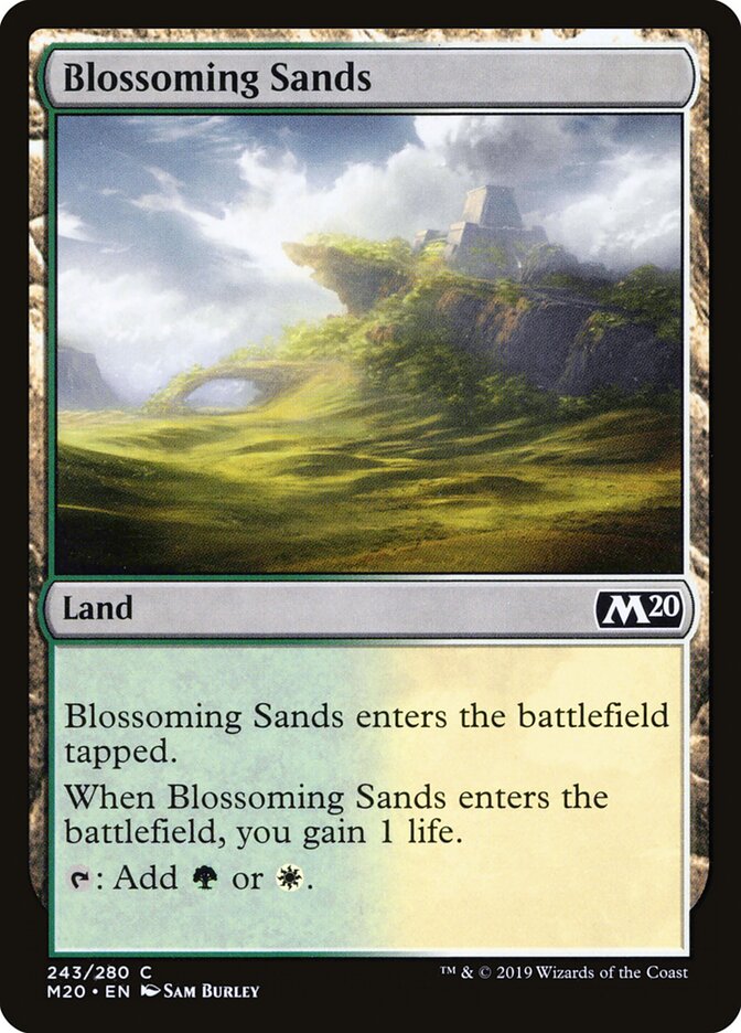 Blossoming Sands card front