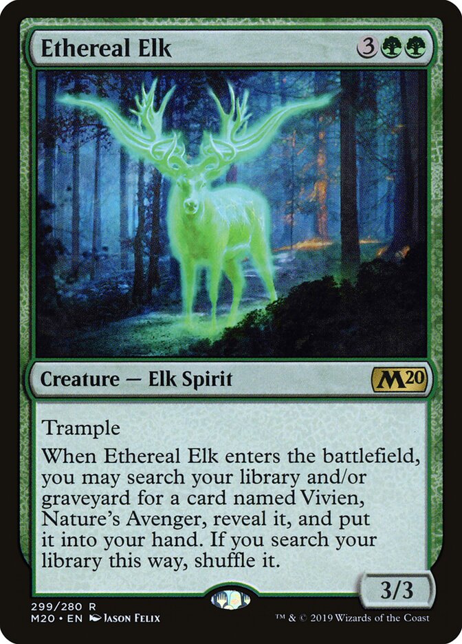 Ethereal Elk card front
