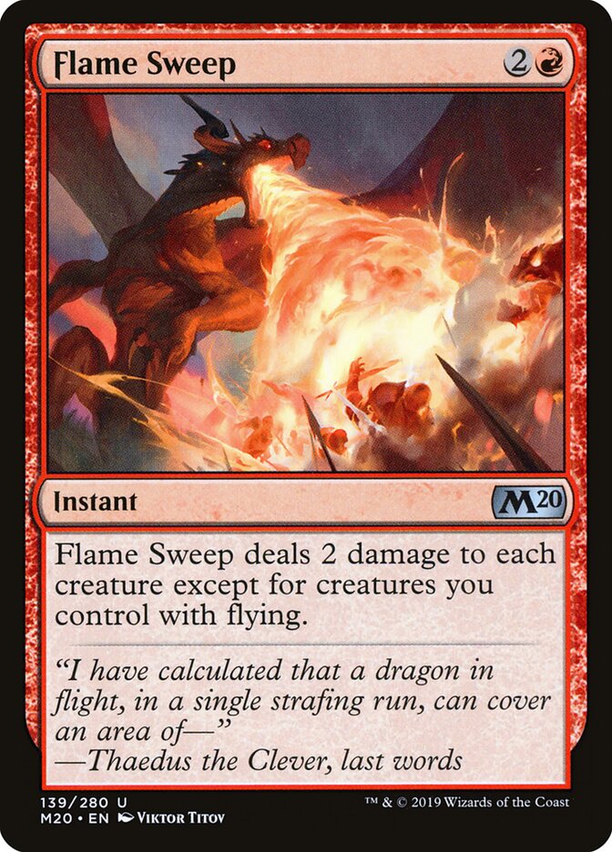 Flame Sweep card front