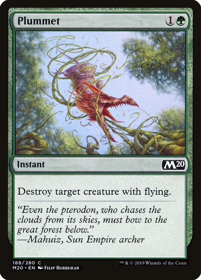 Plummet card front