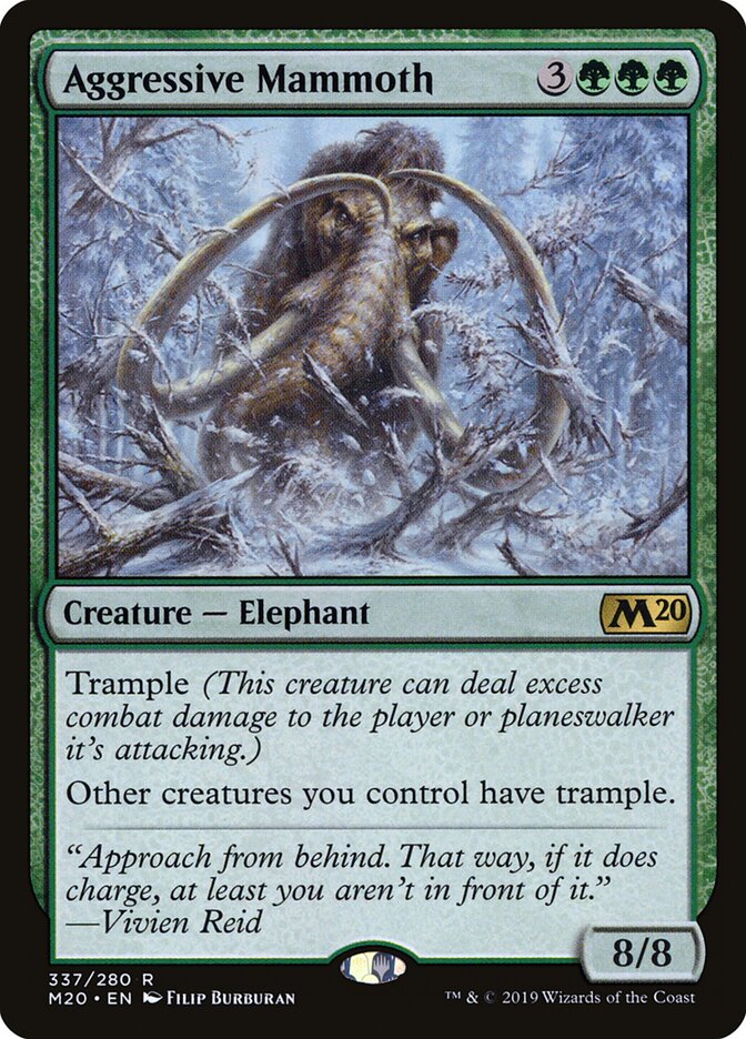 Aggressive Mammoth card front