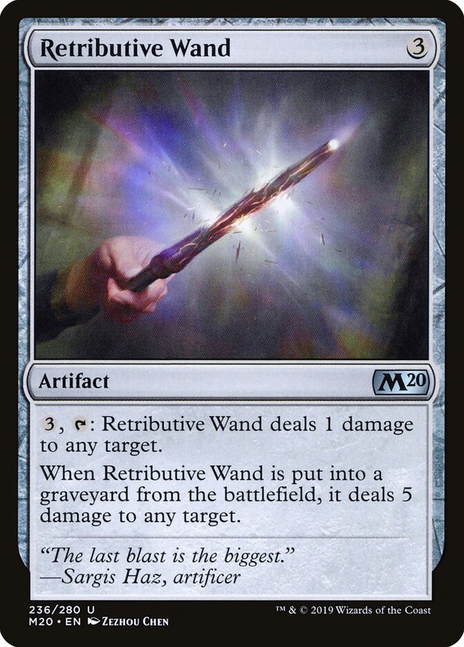 Retributive Wand card front
