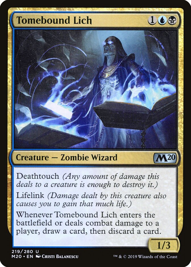 Tomebound Lich card front