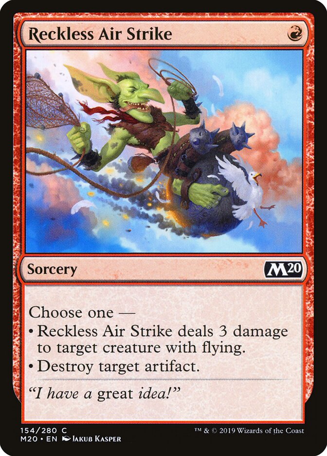 Reckless Air Strike card front
