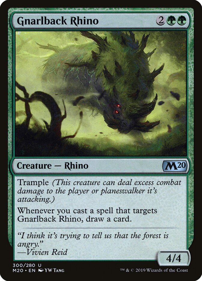 Gnarlback Rhino card front