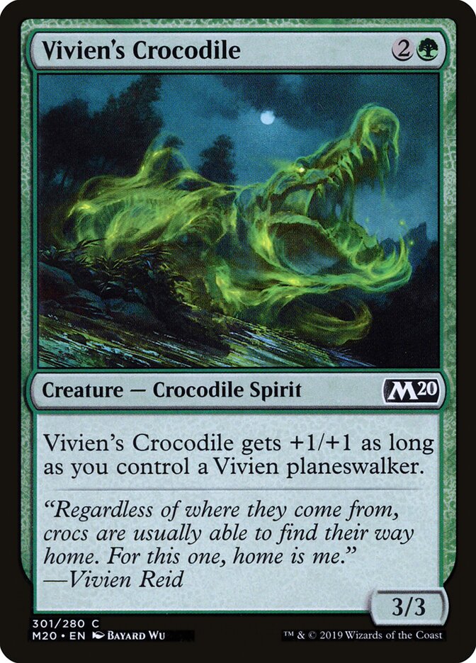Vivien's Crocodile card front
