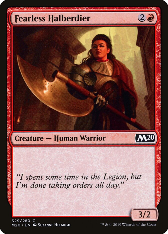Fearless Halberdier card front