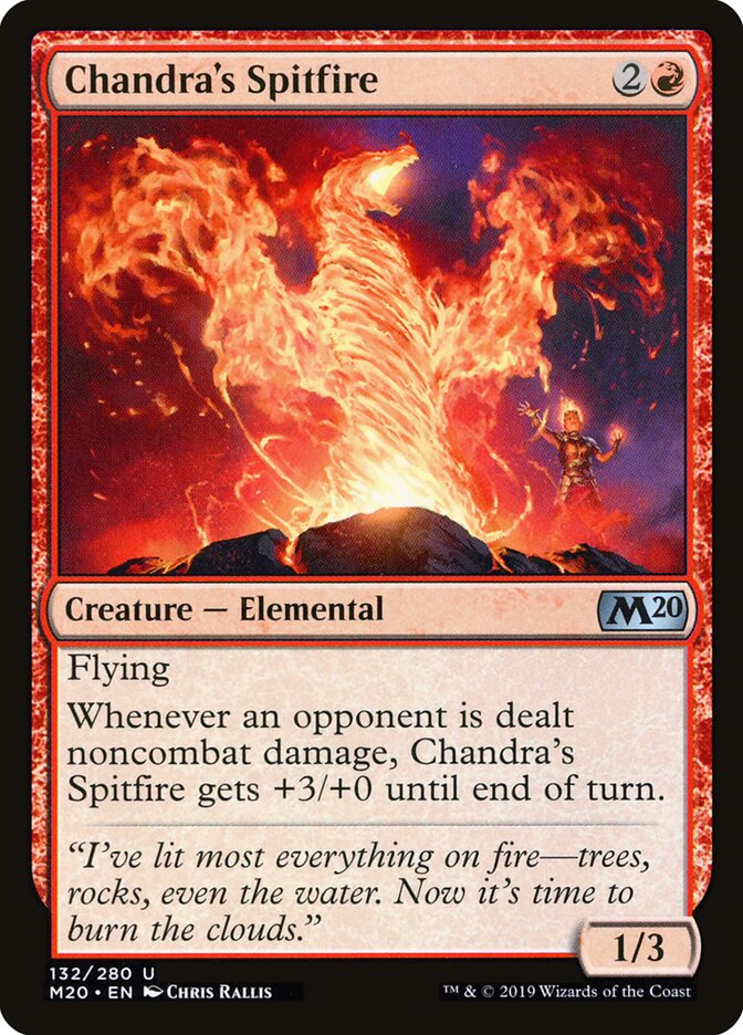 Chandra's Spitfire card front