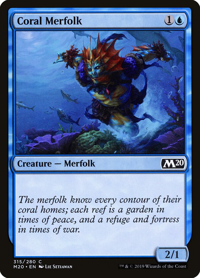 Coral Merfolk card front