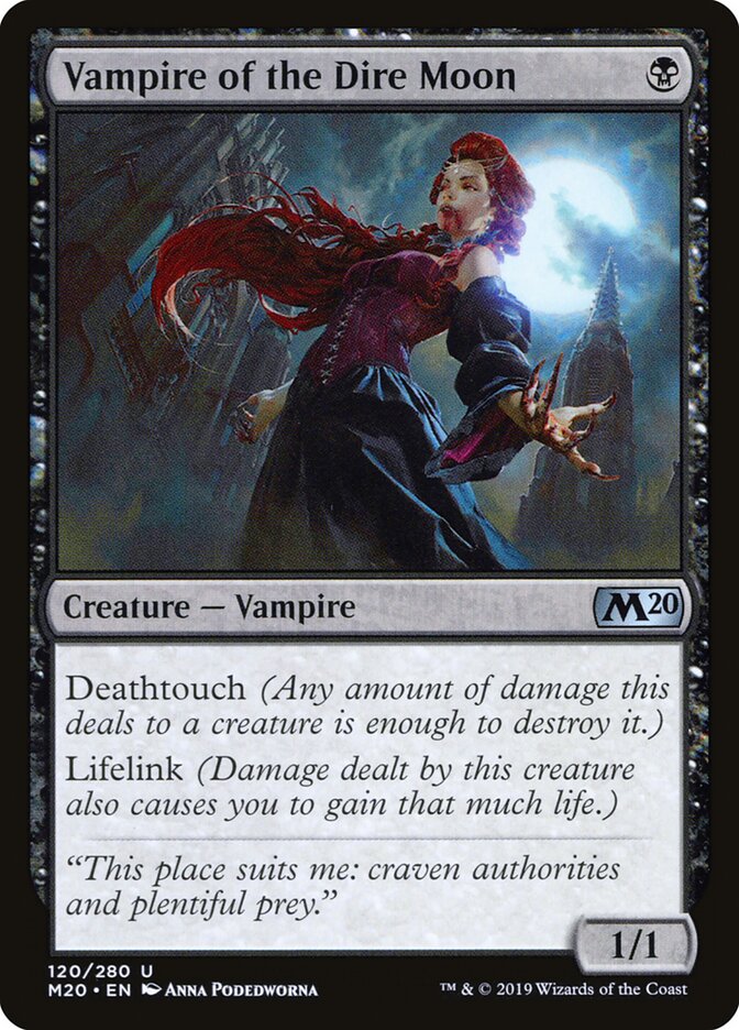 Vampire of the Dire Moon card front