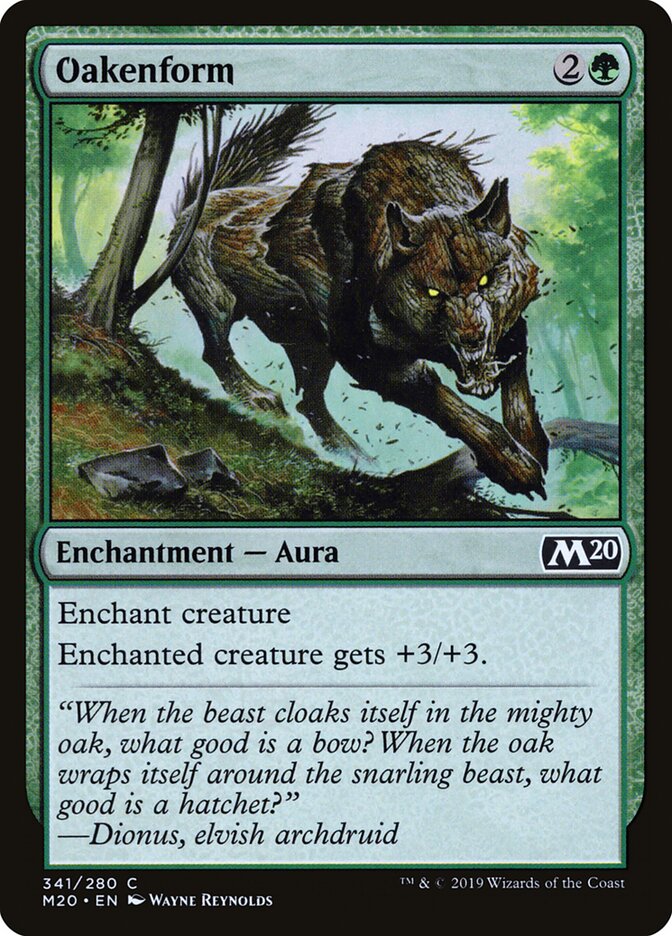 Oakenform card front