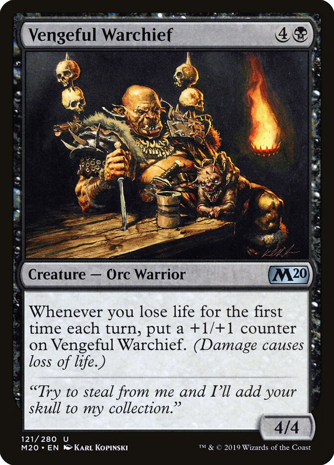 Vengeful Warchief card front