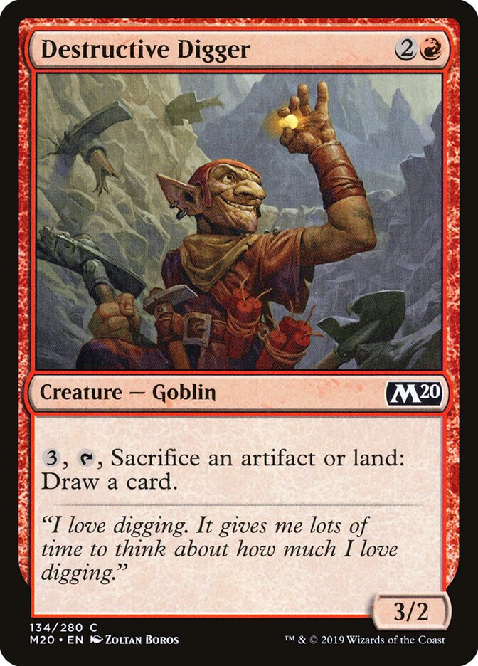 Destructive Digger card front