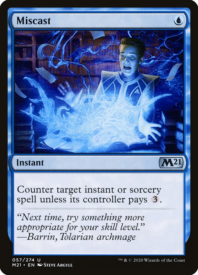 Miscast card front