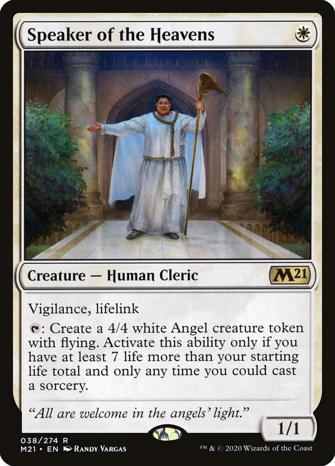 Speaker of the Heavens card front